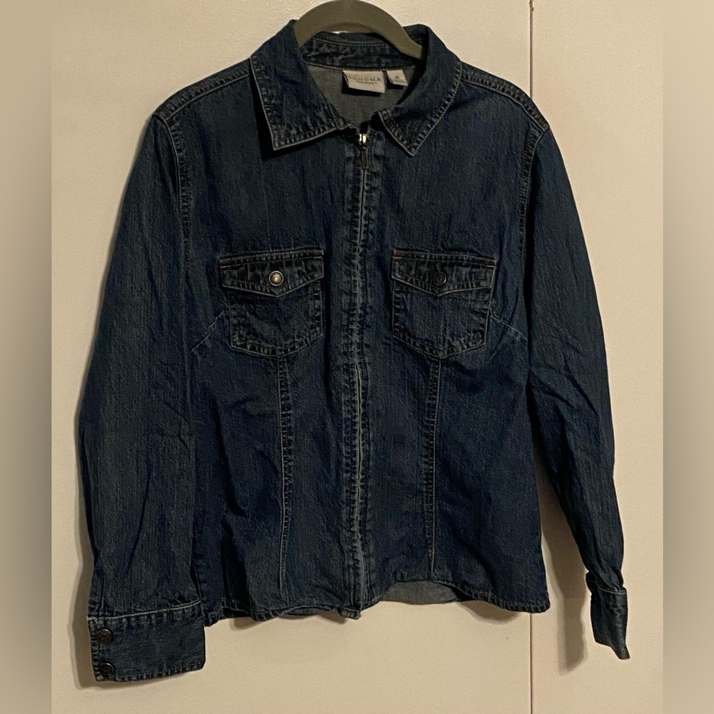 Sonoma Jean Co. Blue Denim Shirt Jacket size Medium